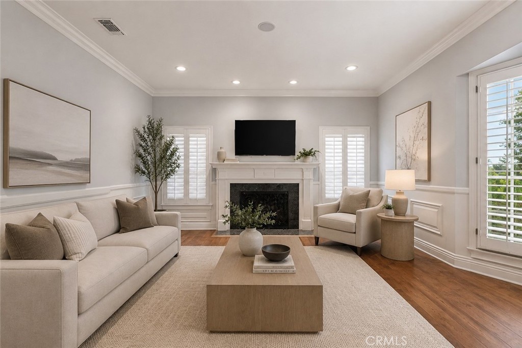 Great room with fireplace